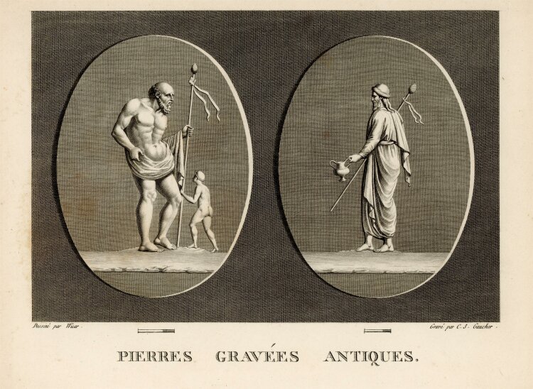 Charles-Etienne Gaucher - Pierres Gravees Antiques - o.J. - Kupferstich