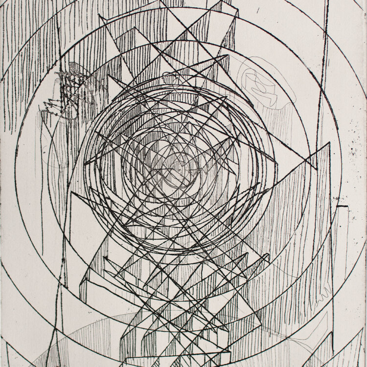 Heinrich Schwarz - Komposition V - 1977 - Radierung