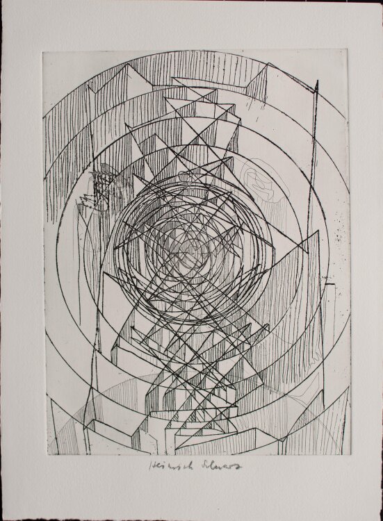 Heinrich Schwarz - Komposition V - 1977 - Radierung