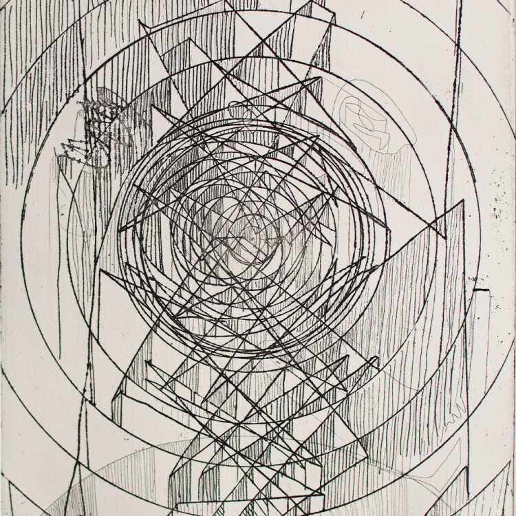 Heinrich Schwarz - Komposition V - 1977 - Radierung