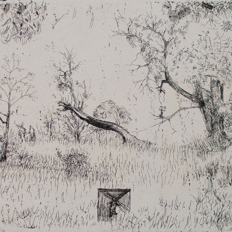 Jürgen Bordanowicz - Landschaft - 1974 - Radierung