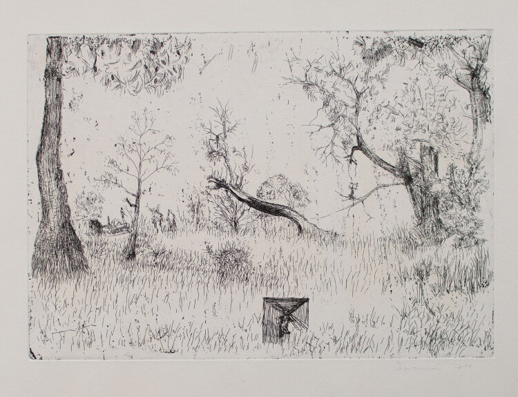 Jürgen Bordanowicz - Landschaft - 1974 - Radierung