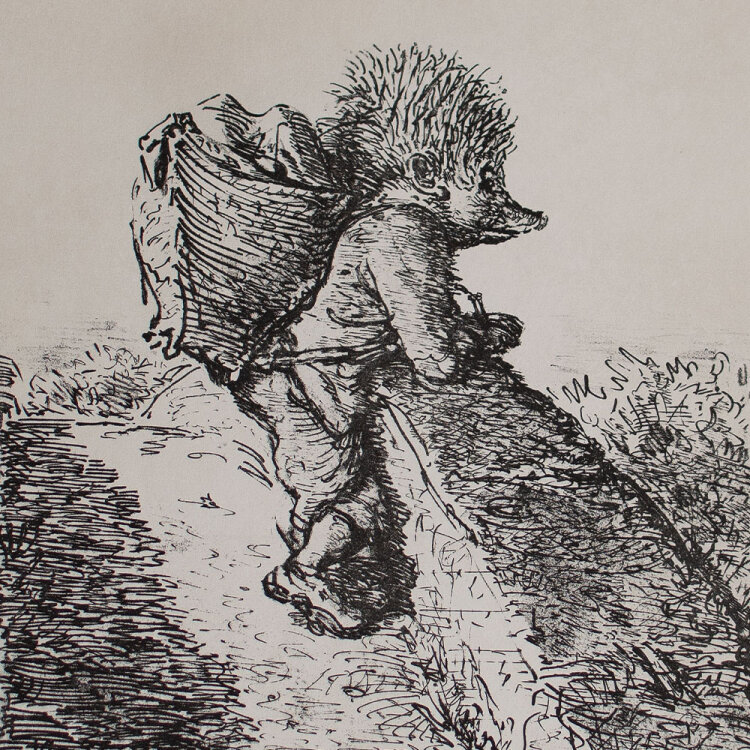 Andreas Paul Weber - Auf der Brücke - 1980 - Lithografie