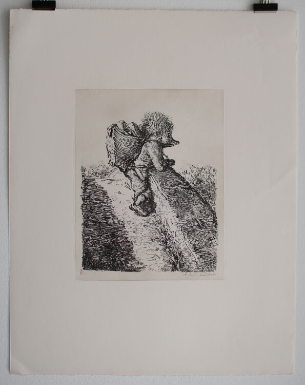 Andreas Paul Weber - Auf der Brücke - 1980 - Lithografie