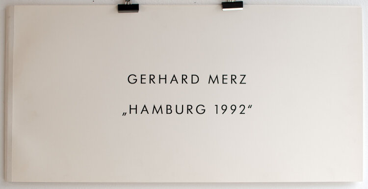 Gerhard Merz - Hamburg 1992 - 1992 - Siebdruck