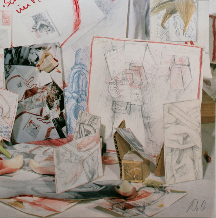 Anna Oppermann - Ensemble : Portrait Herr S. seit 1969 - 1985 - Offset- und Siebdruck (Kombinationsdruck)