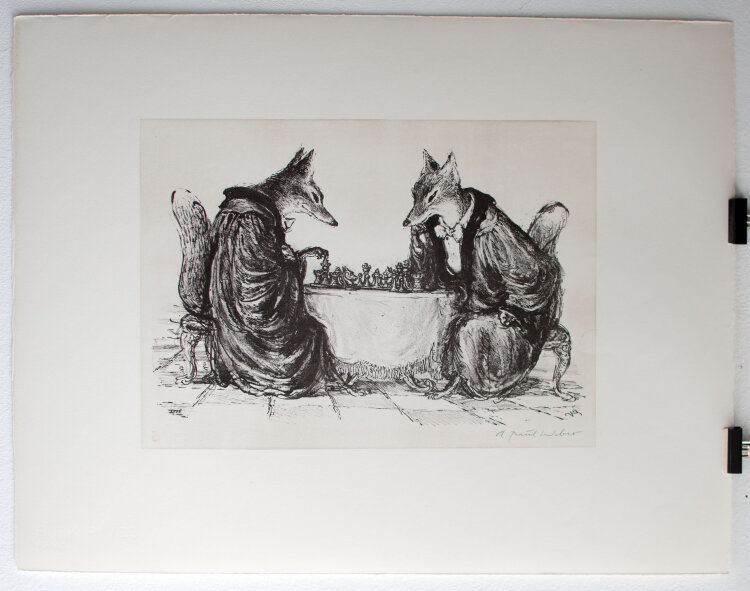 A. Paul Weber - Die beiden Anwälte - 1978 - Lithografie