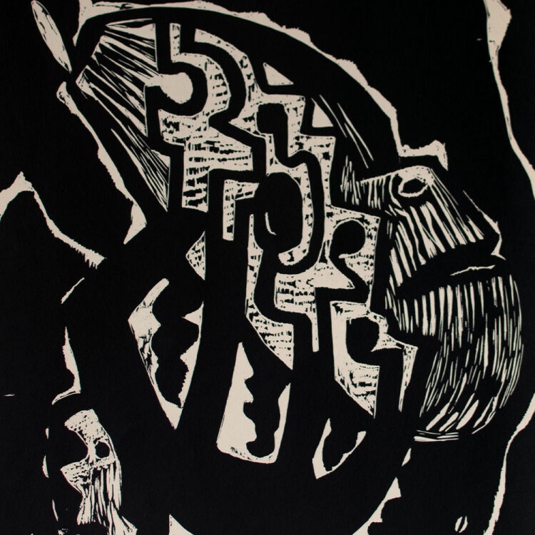 Ina Barfuss - Parallelprozess - 1989 - Holzdruck