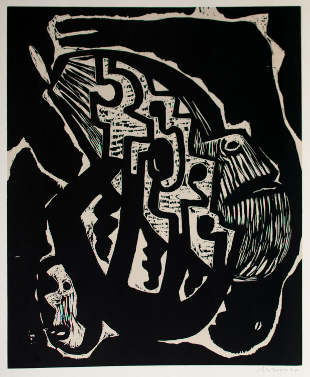 Ina Barfuss - Parallelprozess - 1989 - Holzdruck