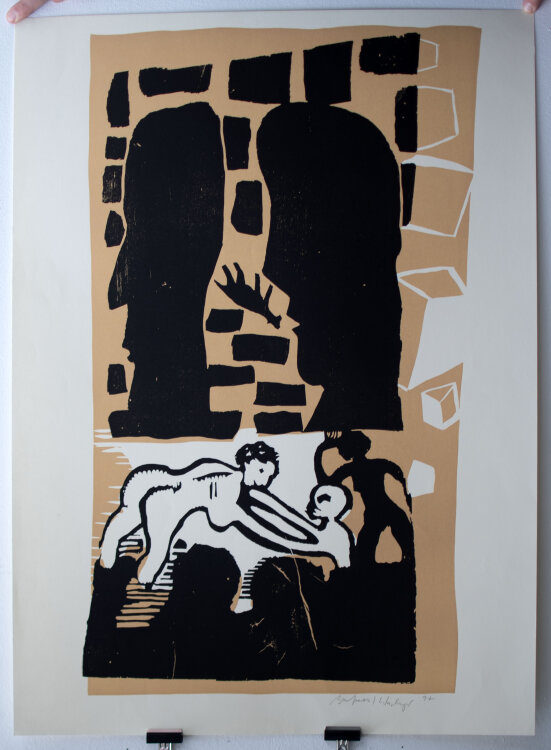 Ina Barfuss und Thomas Wachweger - Aus der Serie Mütter, ohne Titel - 1997 - Holzdruck
