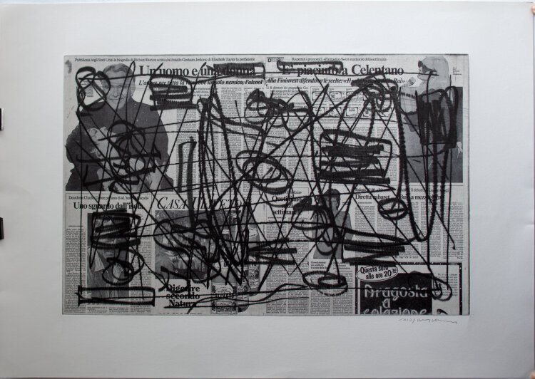 Olaf Metzel - Larte Povera - 1950 - Kombinationsdruck aus Kupfer- und Buchdruck
