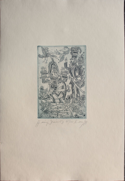 János Kass - Illustration - 1981 - Farbradierung