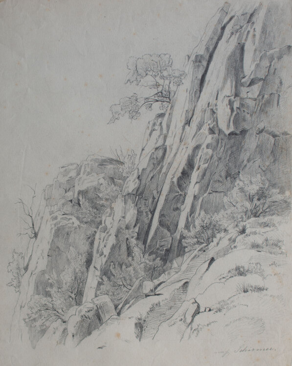 Nevina Radakovic - Felsformation - 1880 - Bleistift
