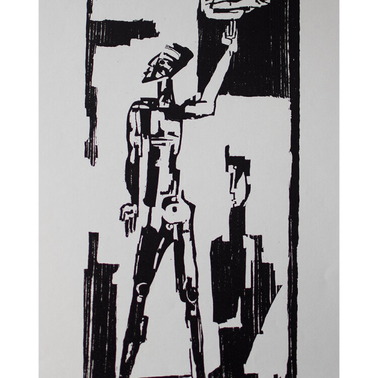 Karl-Jakob Schwalbach - Noa - 1963 - Linolschnitt