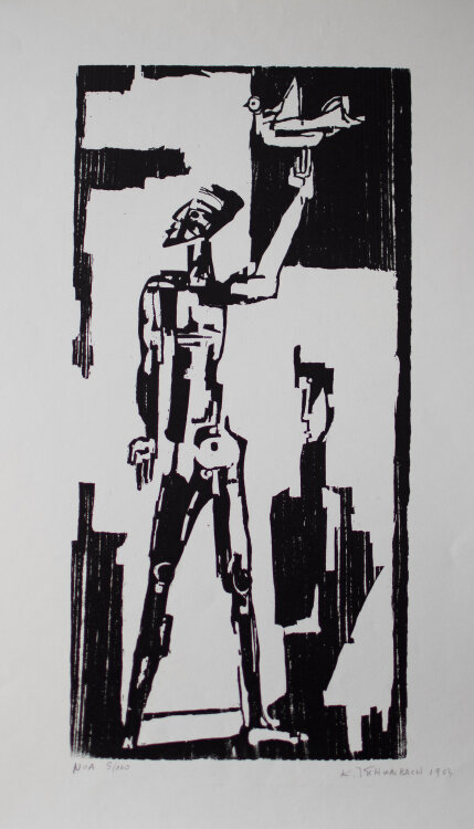 Karl-Jakob Schwalbach - Noa - 1963 - Linolschnitt