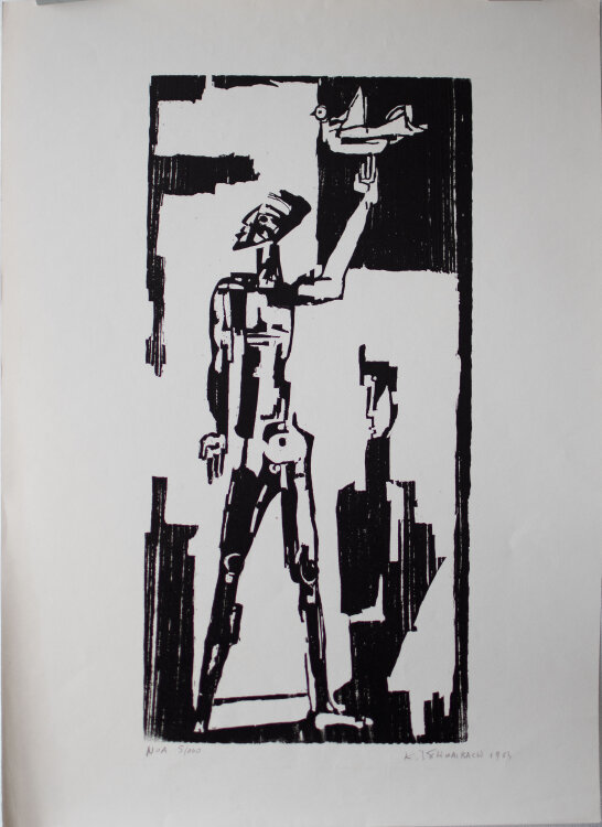 Karl-Jakob Schwalbach - Noa - 1963 - Linolschnitt