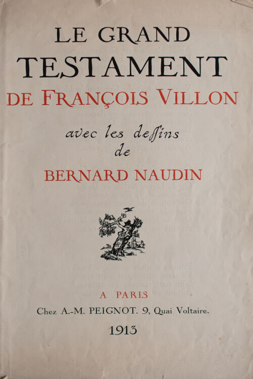 Bernard Naudin - Illustration zu "Le Grand Testament" - 1913 - Lichtdruck