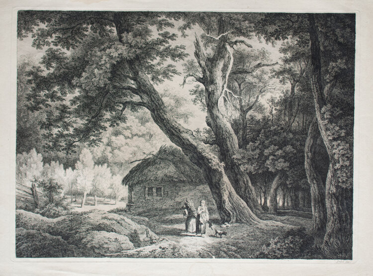 Franz Gabet nach Martin von Molitor - Reisigsammler im Wald - o.J. - Radierung