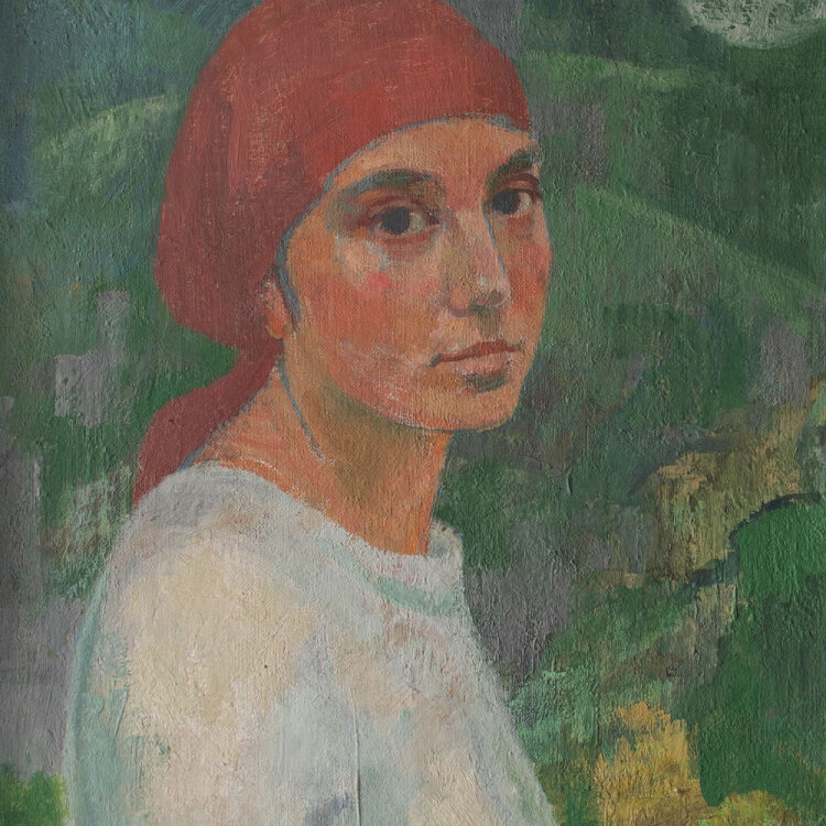 Hans Gött - Mädchen mit rotem Kopftuch - 1941 -...