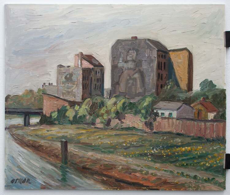 OSKAR - An der Spree - o.J. - Öl auf Malpappe