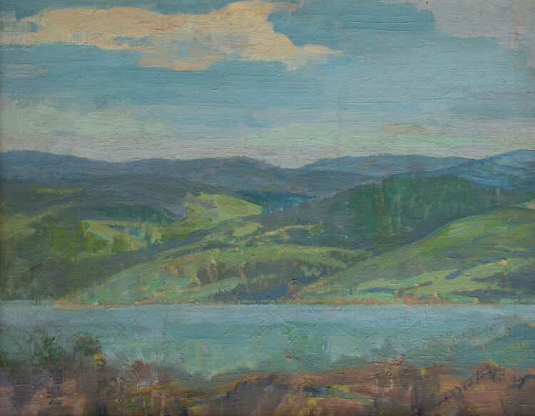 Hans Gött - Sonnige Landschaft - 1937 - Öl auf Leinwand