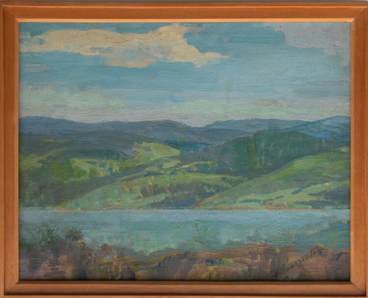 Hans Gött - Sonnige Landschaft - 1937 - Öl auf Leinwand