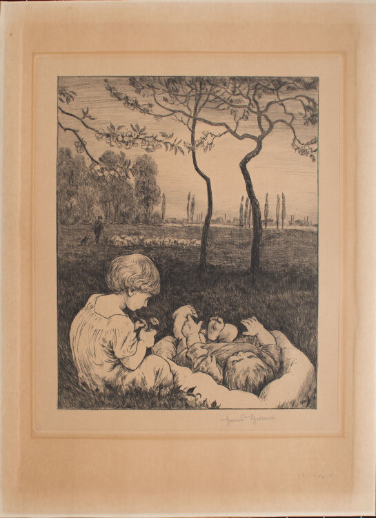 Hans Thoma - Idyll I - 1915 - Radierung