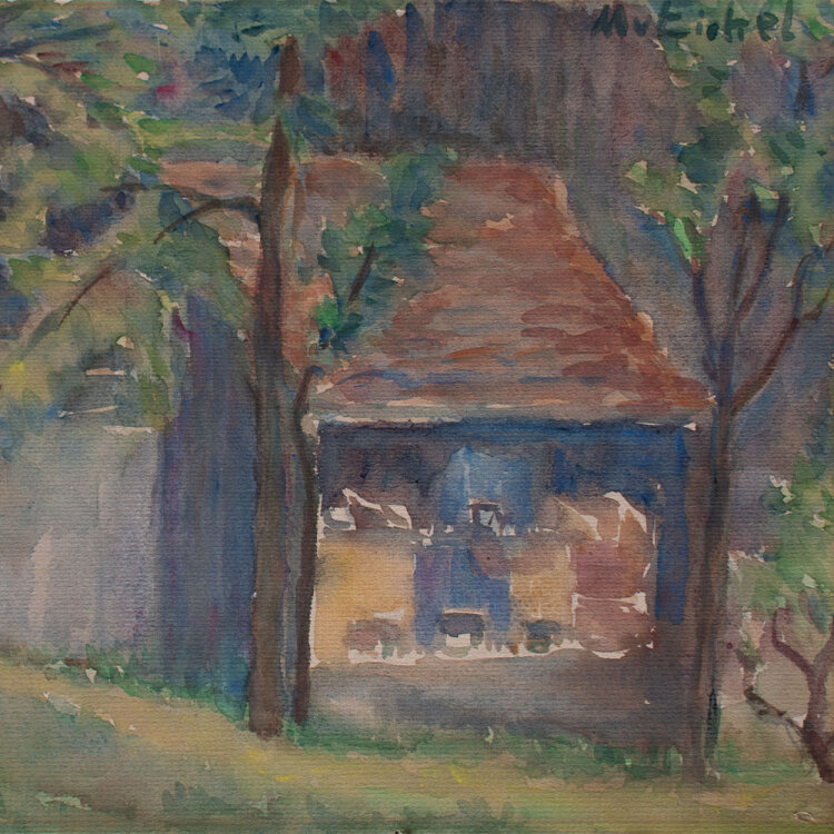 Maria von Eichel? - Haus im Wald - o.J. - Aquarell