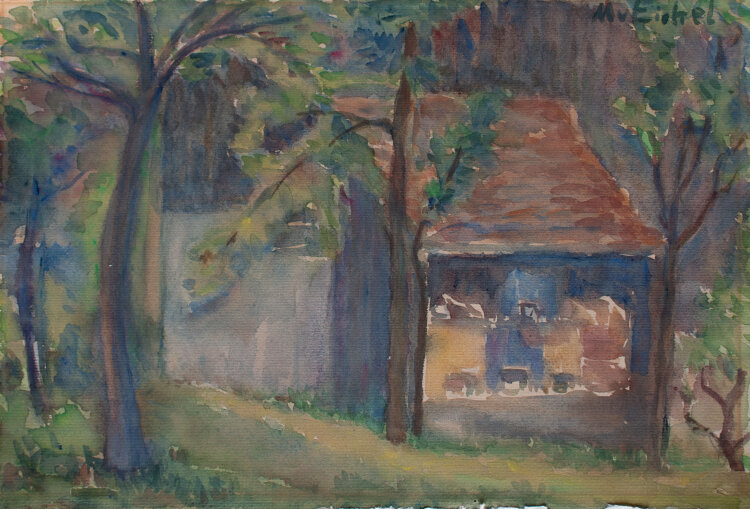 Maria von Eichel? - Haus im Wald - o.J. - Aquarell