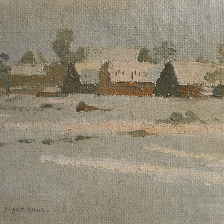August Kaul - Dorf im Winter - o.J. - Öl auf Leinwand