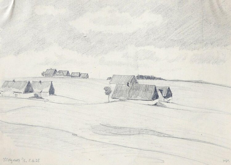 Hans Venter - Motzdorf  - Bleistiftzeichnung - 1925