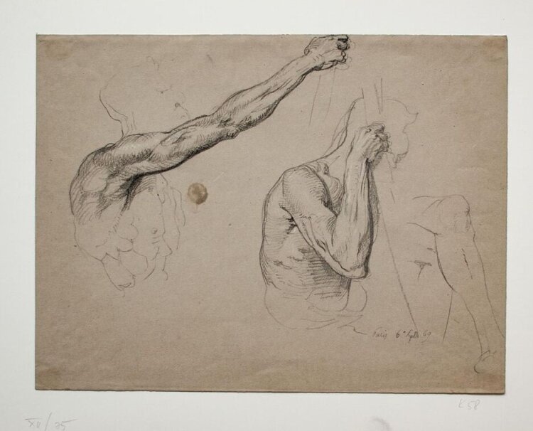 Eduard Bendemann - Körperstudie - o.J. - Bleistiftzeichnung