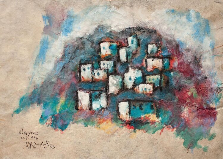 Viola Ehrenfried - Nisyros, Griechenalnd - Gouache - 1996