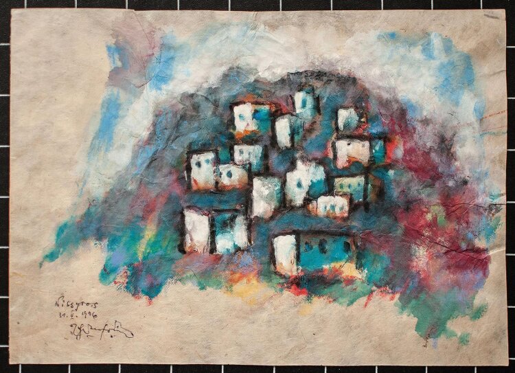 Viola Ehrenfried - Nisyros, Griechenalnd - Gouache - 1996