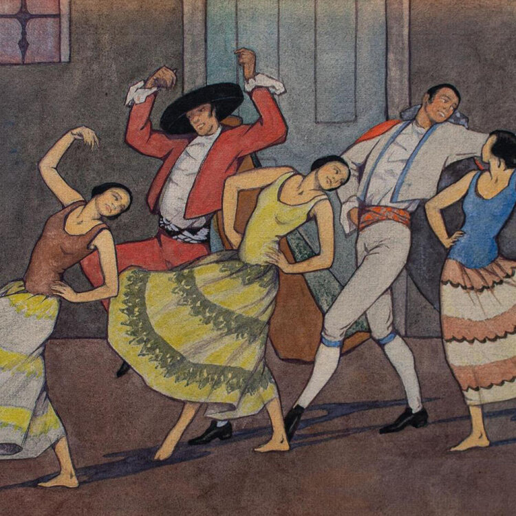 J. Griffith - Flamencotänzer - o.J. - Aquarell
