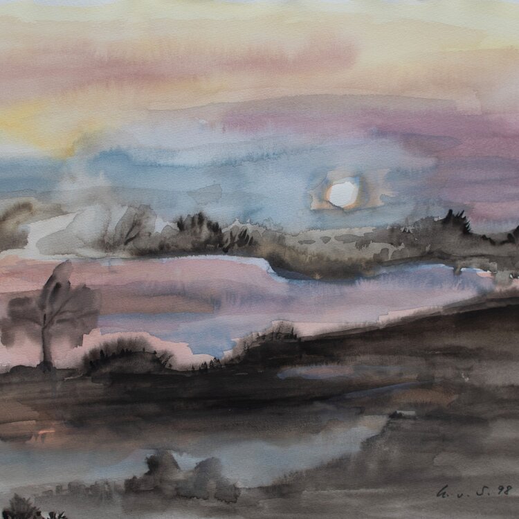 Ursula von Seemen - Landschaft - 1998 - Aquarell