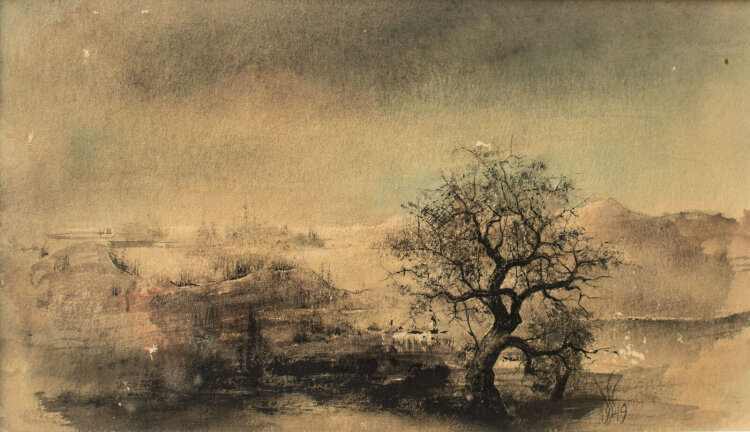 Willi Schmid - Mystische Landschaft - 1945 - Aquarell