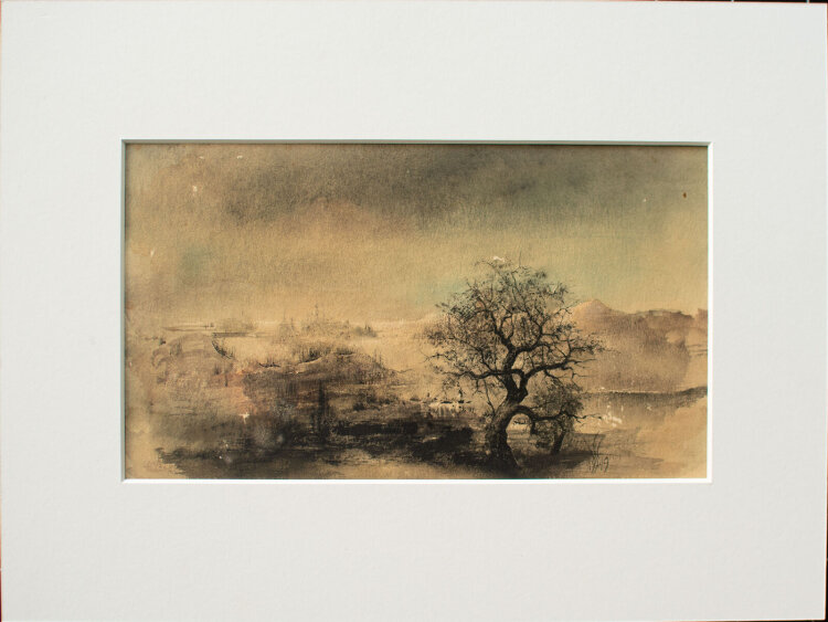 Willi Schmid - Mystische Landschaft - 1945 - Aquarell