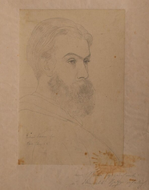 Richard Schöne - Selbstporträt - 1864 - Bleistift