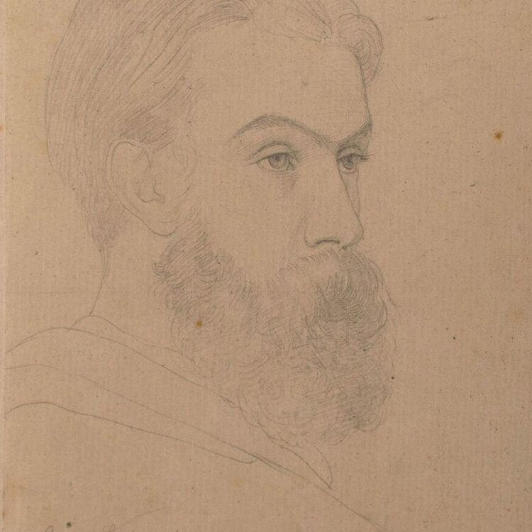 Richard Schöne - Selbstporträt - 1864 - Bleistift