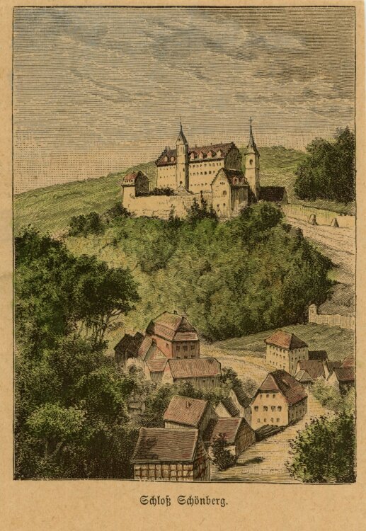 unbekannt - Schloss Schönberg - o.J. - Holzstich