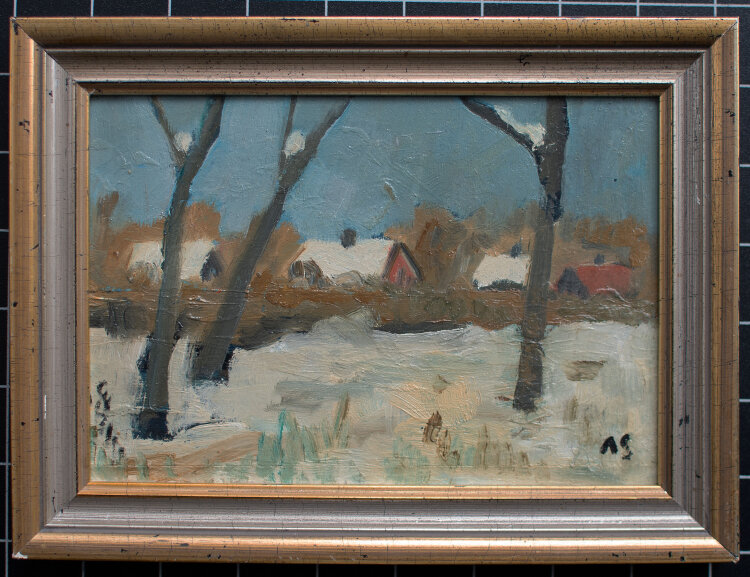 Andreas Schmitt - Winterlandschaft mit Häusern -...
