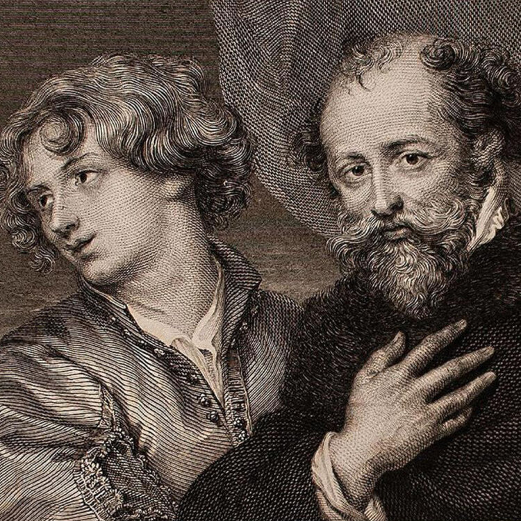 Tommaso Aloysio-Juvarra - Porträt van Dyck und Rubens - o.J. - Kupferstich