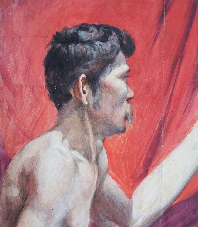 Józef Teofil Smolinski - Männlicher Akt - o.J. - Aquarell