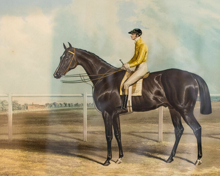 Edward Duncan - Launcelot, Winner of the Great St. Leger States at Doncaster - 1840 - Aquatinta