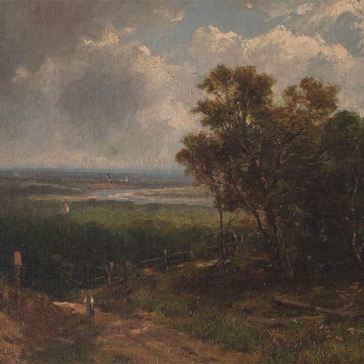 Heinrich Neppel - Landschaft mit Staffagefigur - o.J. -...