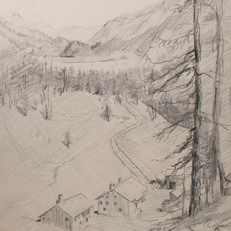 Mathilde von End - Berglandschaft - 1929 - Bleistift