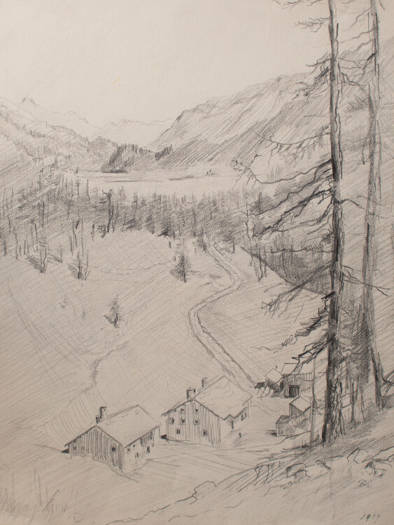 Mathilde von End - Berglandschaft - 1929 - Bleistift
