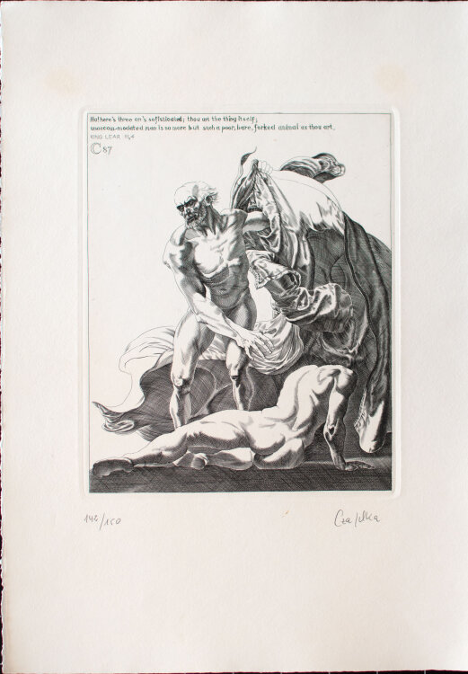 Jürgen Czaschka - King Lear - 1987 - Kupferstich