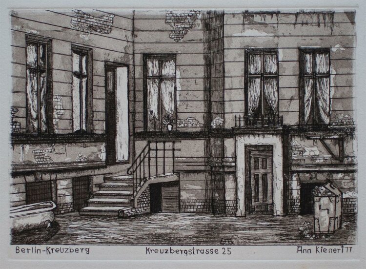 Ann Kienert - Kreuzbergstrasse 25, Berlin - Radierung - 1977